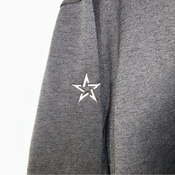 Nike Sweater Men 4XL Blk Long Sleeve Pullover 1/4 Zip embroidered - Picture 3 of 6